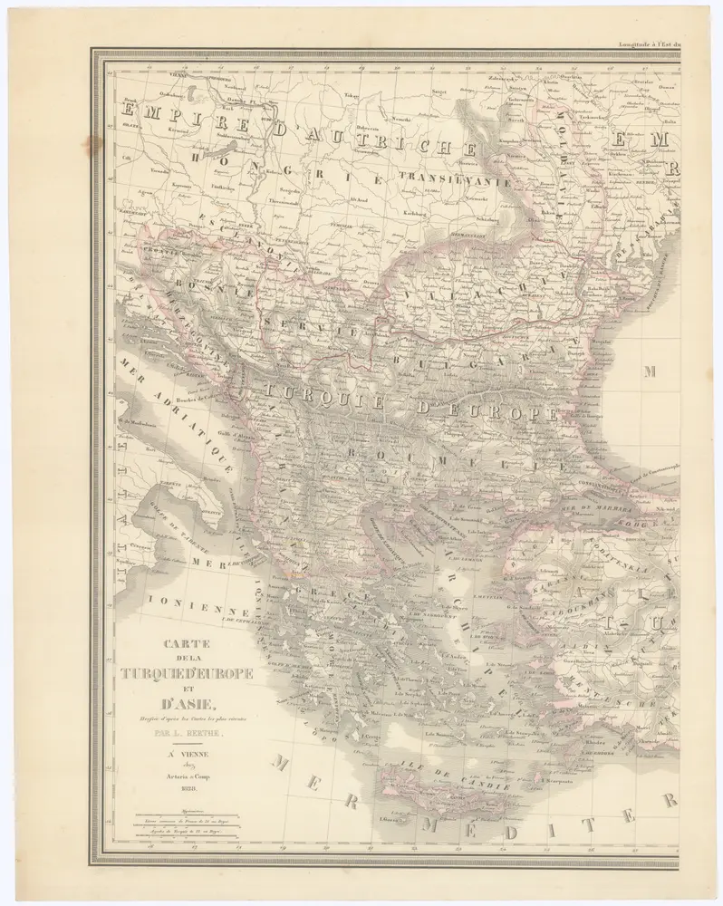 Carte de la Turquie d'Europe et d'Asie