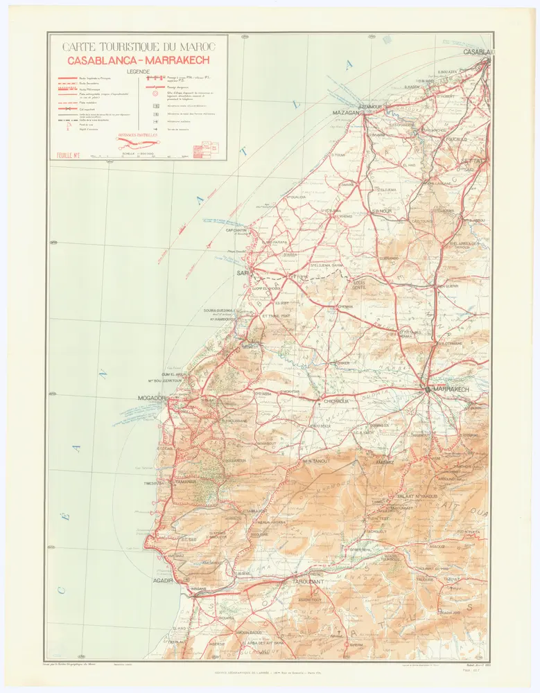 Carte touristique du Maroc