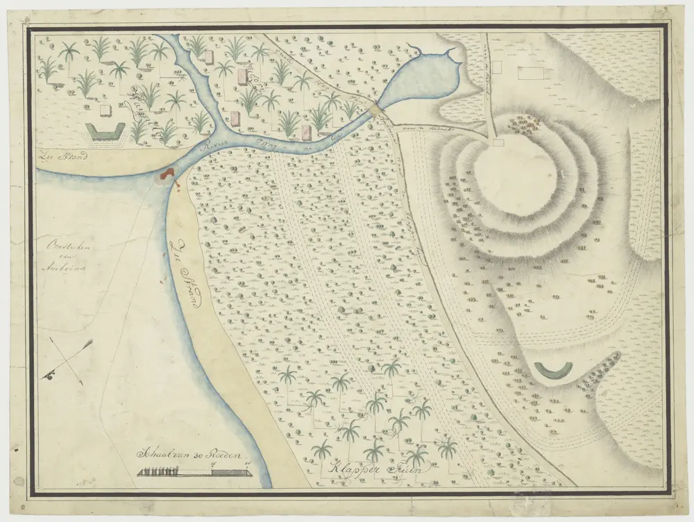 Plattegrond van de omstreken van Amboina