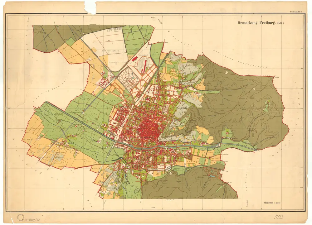 Freiburg im Breisgau, Stkr. GLAK H-1 Gemarkungspläne