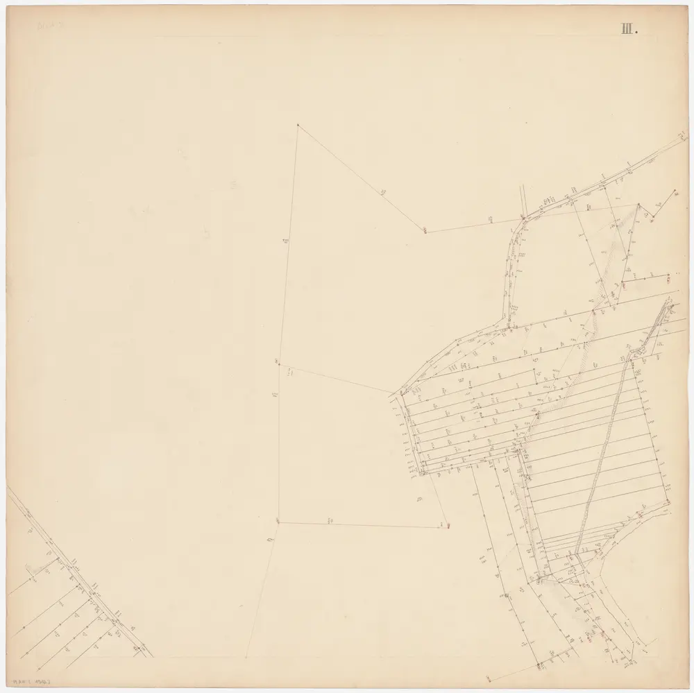 Thalheim an der Thur (damals Dorlikon) bis Andelfingen (damals Grossandelfingen): Thur von der Kantonsgrenze bei Fahrhof bis zur Andelfinger Eisenbahnbrücke; Situationsplan-Handrisse: Thalheim an der Thur (damals Dorlikon): Situationsplan-Handriss (Blatt III)