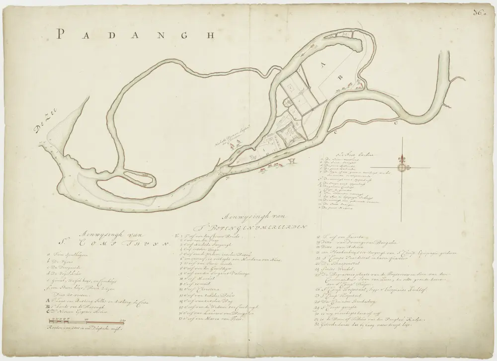 Plattegrond van Padangh