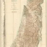 Map of Western Palestine from surveys conducted for The Committee of the Palestine Exploration Fund. By Lieuts. C. R. Conder and H. H. Kitchener, R. E. Reduced from the one inch map in twenty six sheets. Special Edition Illustrating The Divisions of The Natural Drainage And the Mountain Ranges...