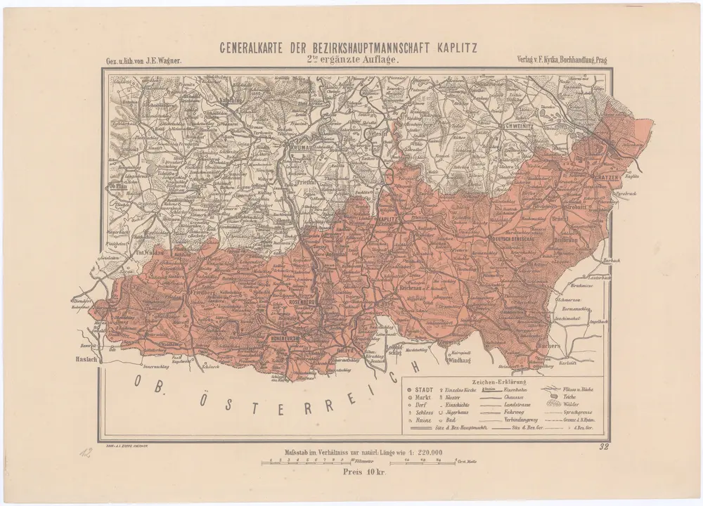 Generalkarte der Bezirkshauptmannschaft Kaplitz