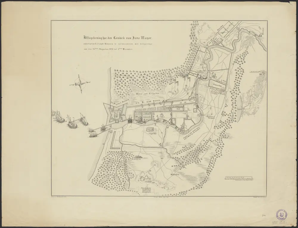 Affteyckening hoe den coninck van Java Mayor onderleijt heeft d'stadt Batavia te vermeesteren met belegeringe van den 25sten Augustus 1628 tot 3den December