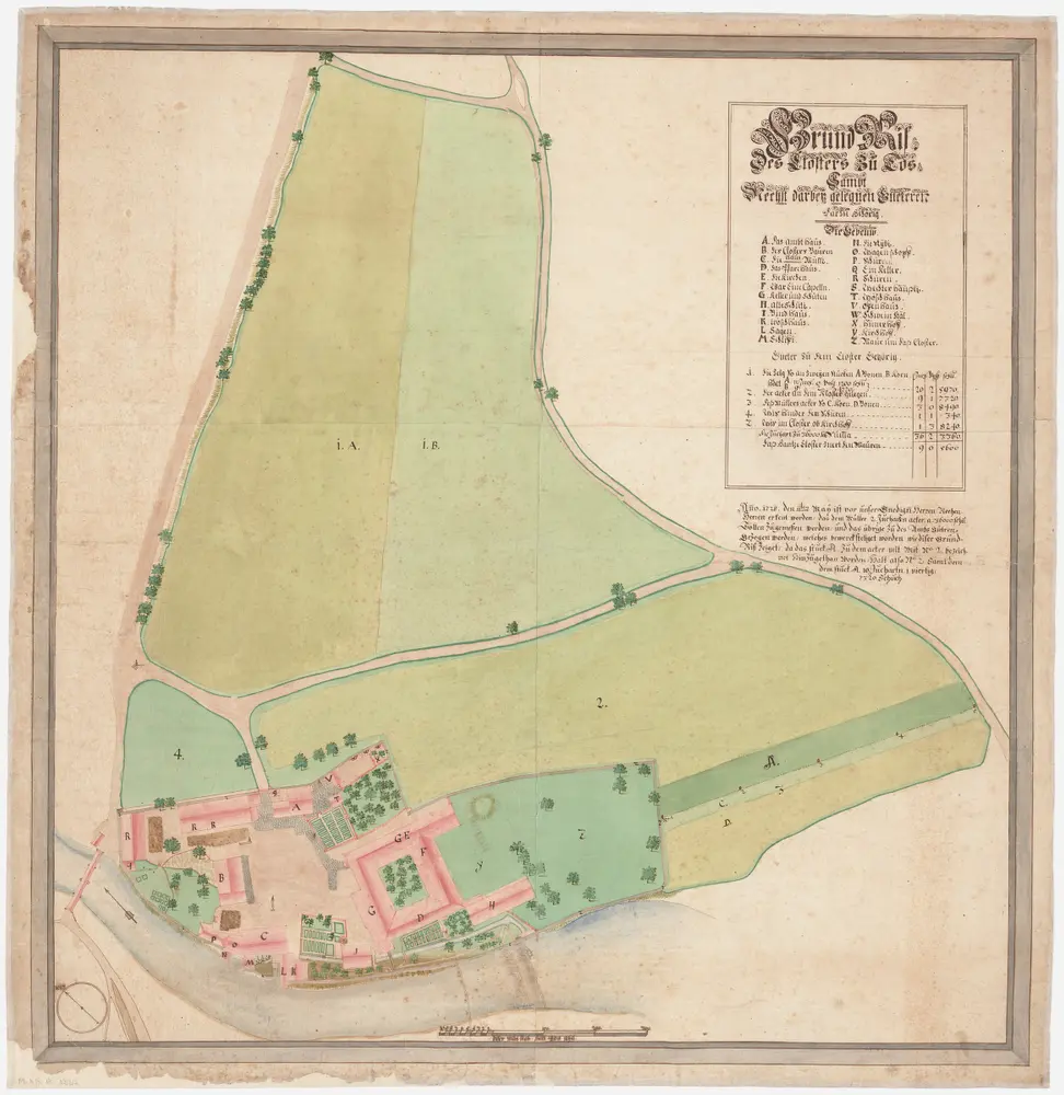 Töss: Kloster und Umgebung; Grundriss