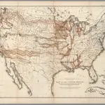 Map of the United States exhibiting the grants of lands made by the general government to aid in the construction of railroads and wagon roads