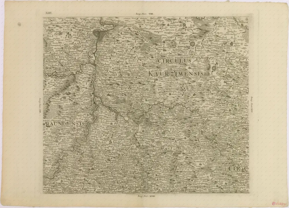 Mappa geographica regni Bohemiae in duodecim circulos divisae …