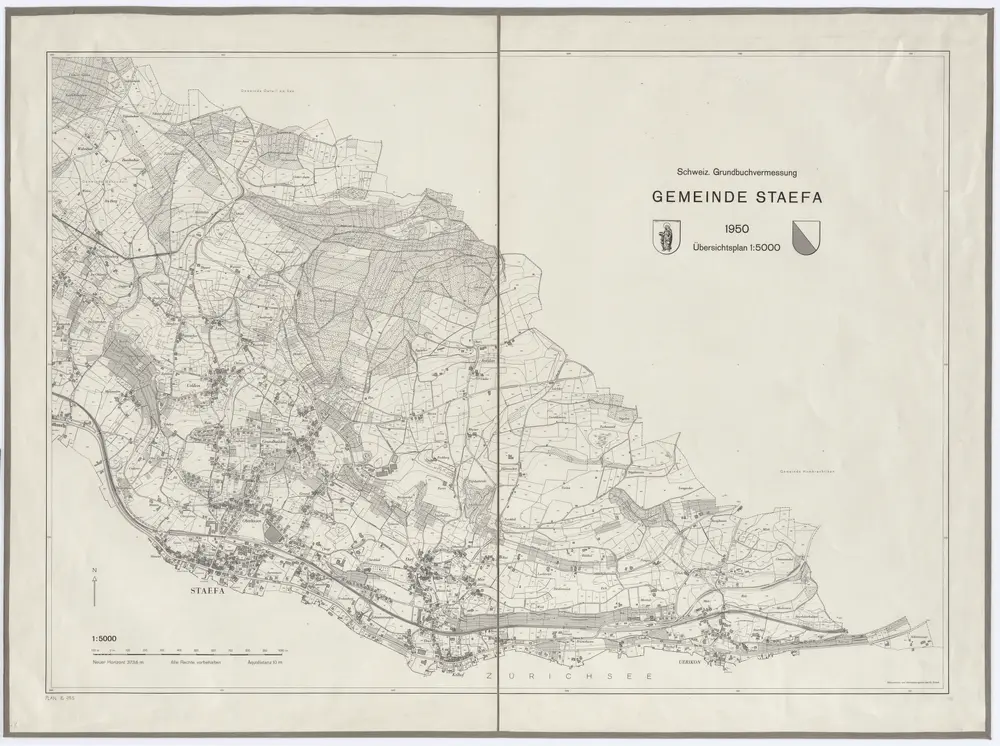 Stäfa: Gemeinde; Übersichtsplan (Schweizerische Grundbuchvermessung)