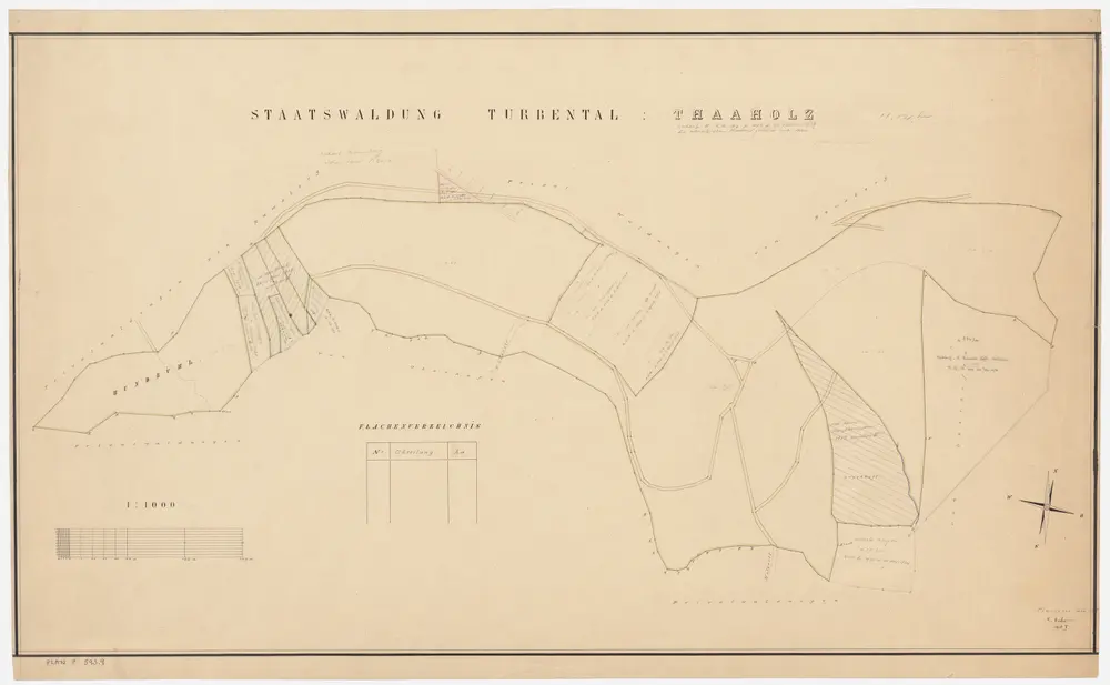 Turbenthal: Staats- und Privatwaldungen: Ta (Thaaholz), Hundbüel; Grundriss