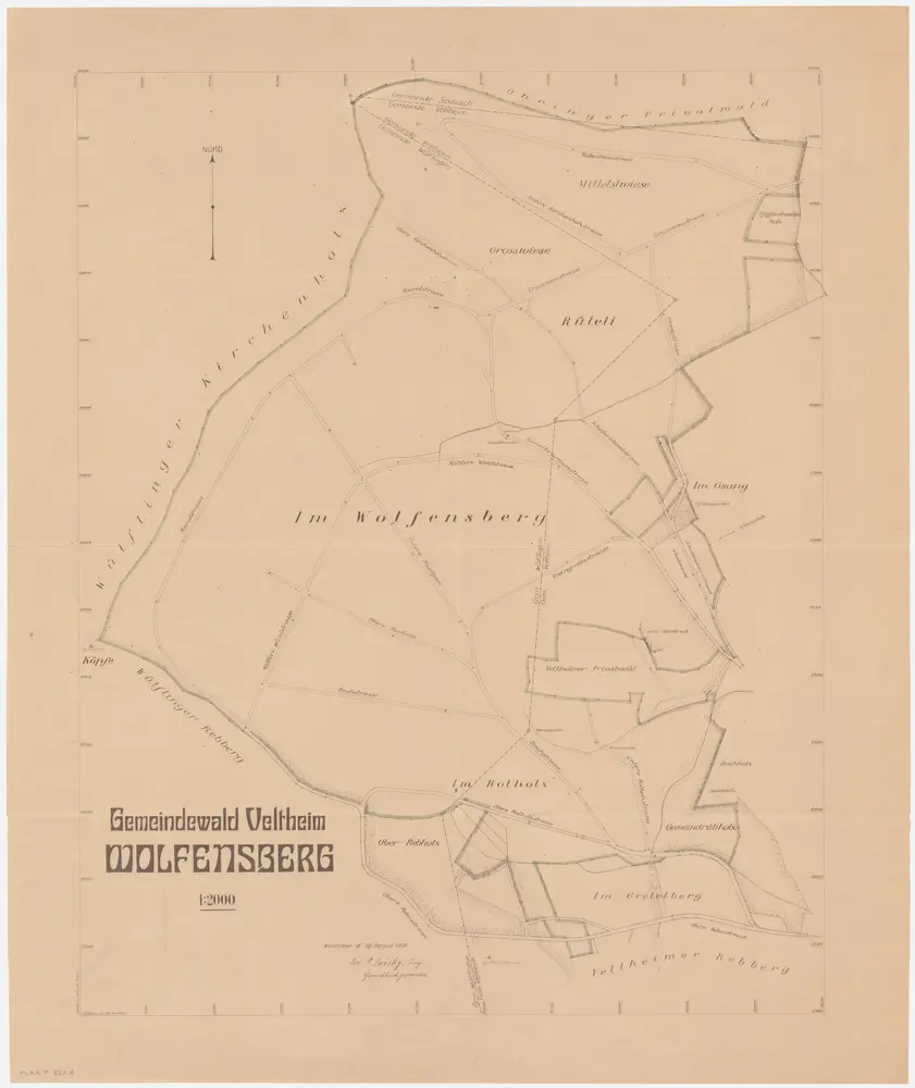 Veltheim, Wülflingen: Gemeindewaldung Veltheim: Veltheim, Wülflingen: Wolfesberg (Wolfensberg); Grundriss