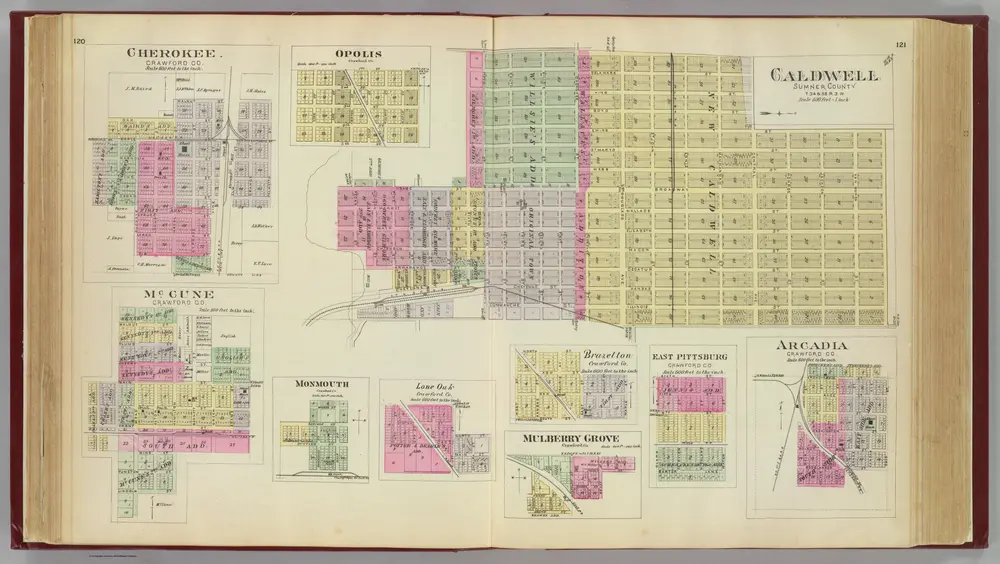 Caldwell, Cherokee, Opolis, McCune, Monmouth & other towns in Crawford Co.