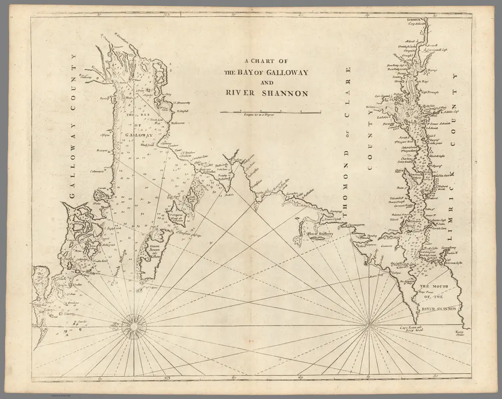 Pl. 11. Pt. I. A chart of the Bay of Galloway and River Shannon