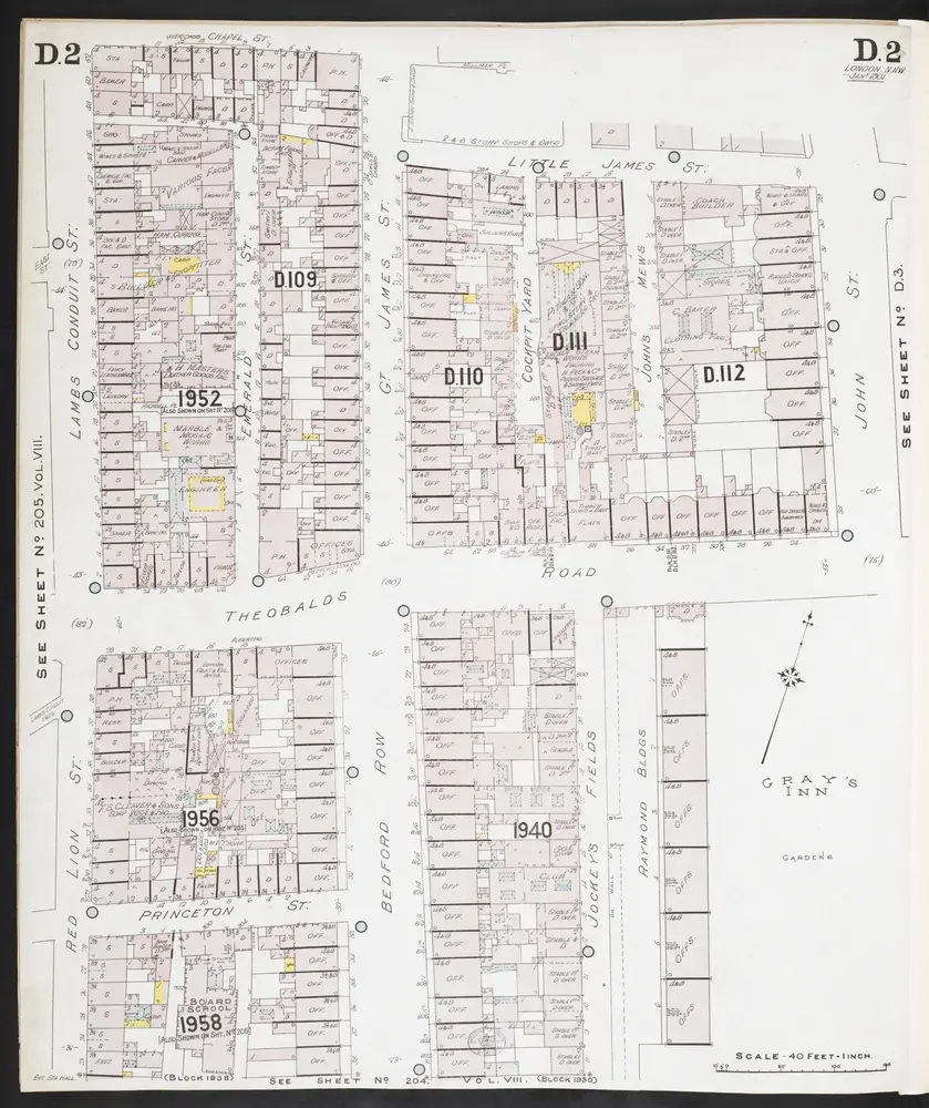 Insurance Plan of London North District Vol. D: sheet 2