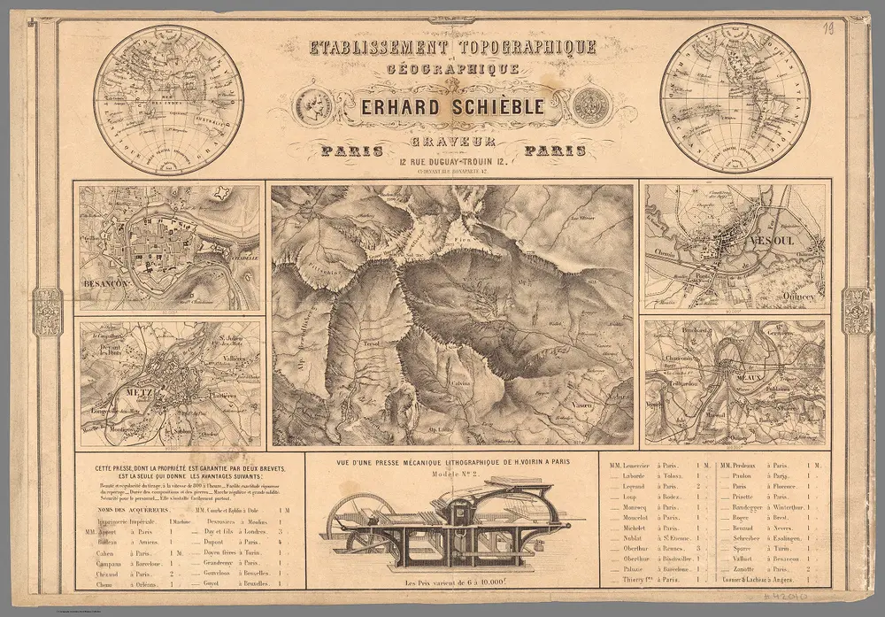 Etablissement Topographique et Geographique Erhard Schieble Graveur