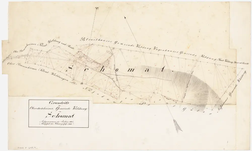 Oberstammheim: Gemeinde- und Genossenschaftswaldungen: Gemeindewaldung Schomet (Schomat); Grundriss