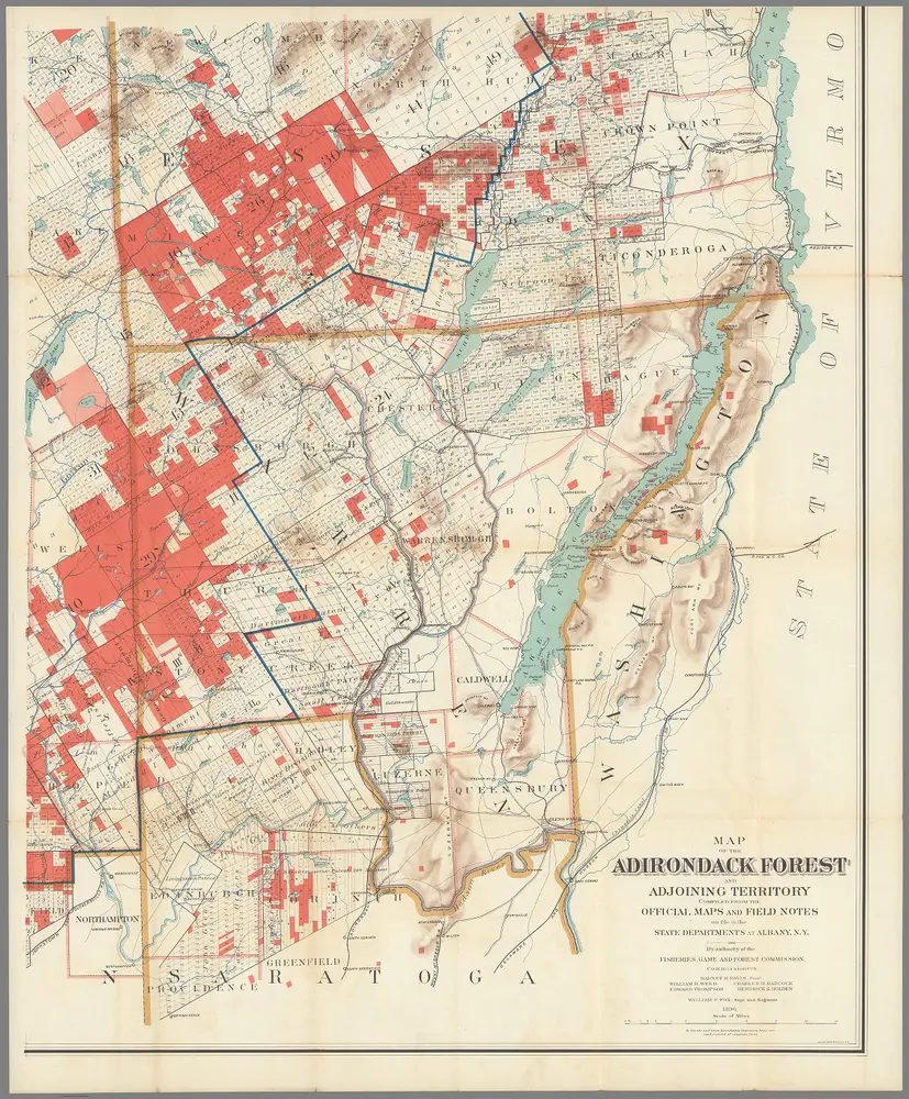 (Sheet 4) Map of the Adirondack Forest and Adjoining Territory Compiled from the Official Maps and Field Notes on file in the State Departments at Albany, N.Y.