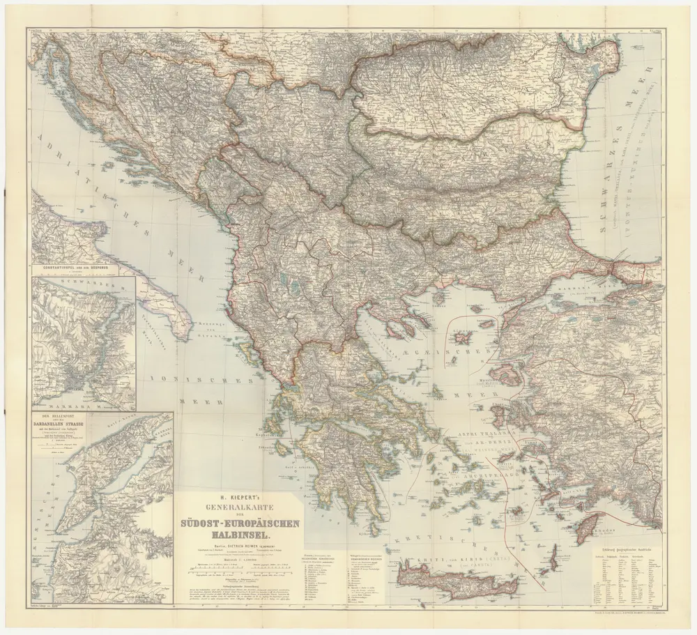 H. Kiepert's Generalkarte der südost-europäischen Halbinsel