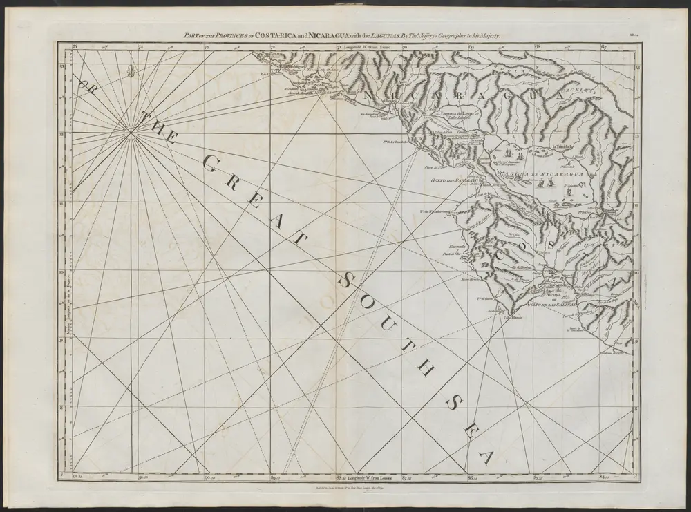 Part of the Provinces of Costa Rica and Nicaragua with the Lagunas