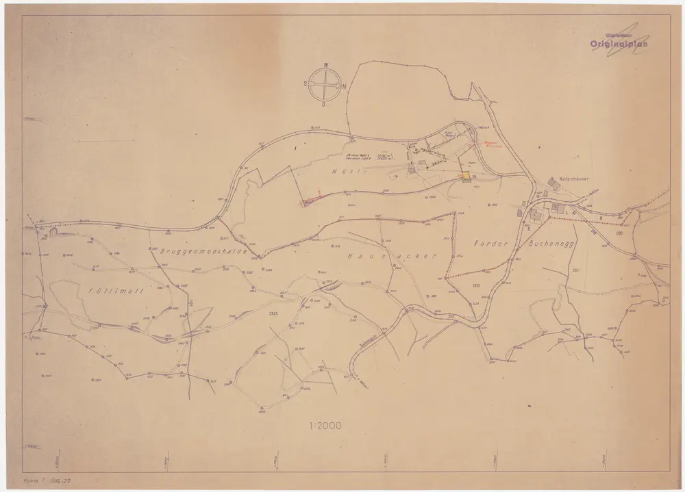 Stallikon, Adliswil, Aeugst am Albis, Langnau am Albis: Staatswaldung Buechenegg: Stallikon, Adliswil: Fülimatt, Bruggenmoos, Husacher, Vorder Buechenegg, Näfenhüser, Müsli; Grundriss