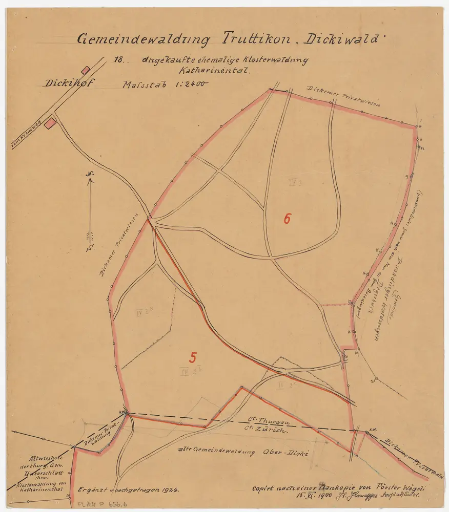 Truttikon: Gemeindewaldung: Dicki (Dickiwald); Grundriss