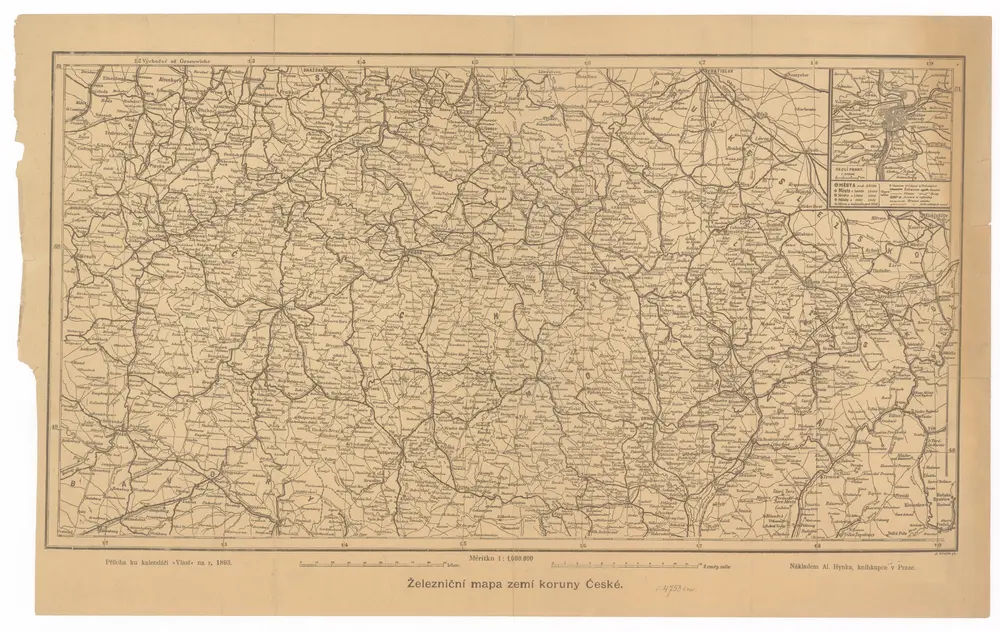 Železniční mapa zemí koruny české