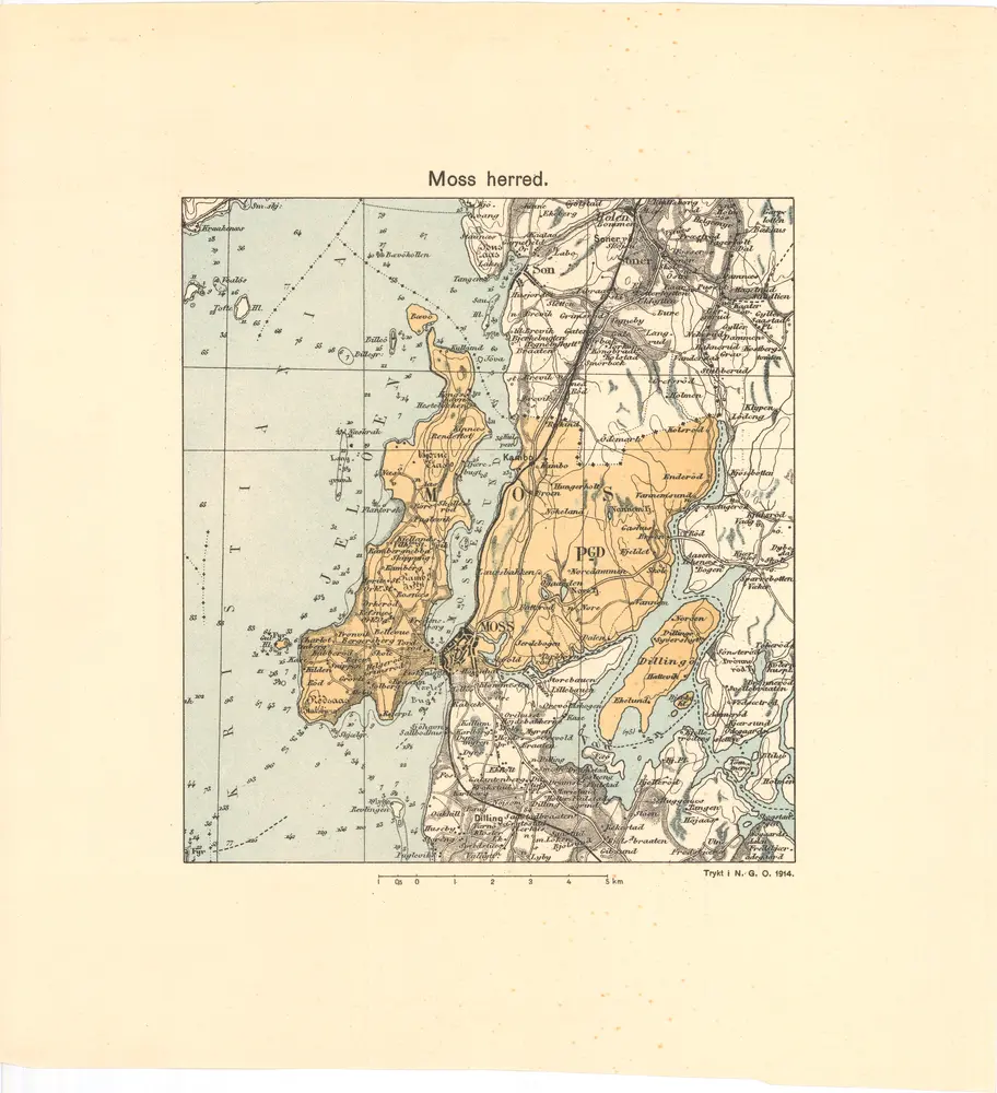 Smålenenes amt nr 164-9: Et sæt herredskart - 14 (+Fredrikshald)