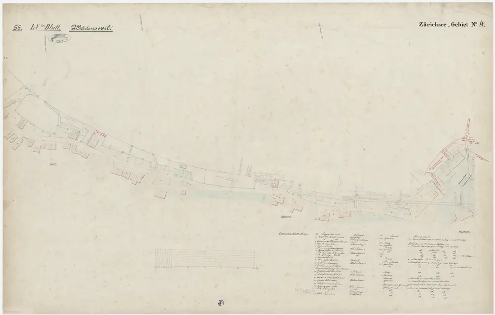 Hombrechtikon bis Zürich: Rechtes Ufer des Zürichsees; Grundrisse: Blatt 55: Wädenswil