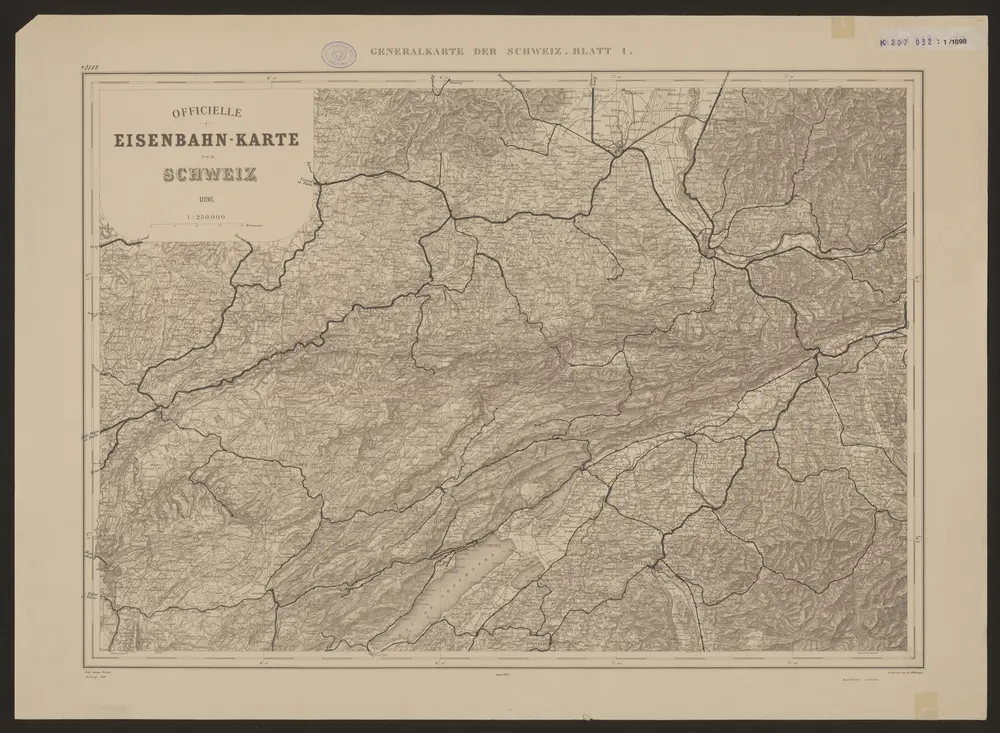 Officielle Eisenbahn-Karte der Schweiz