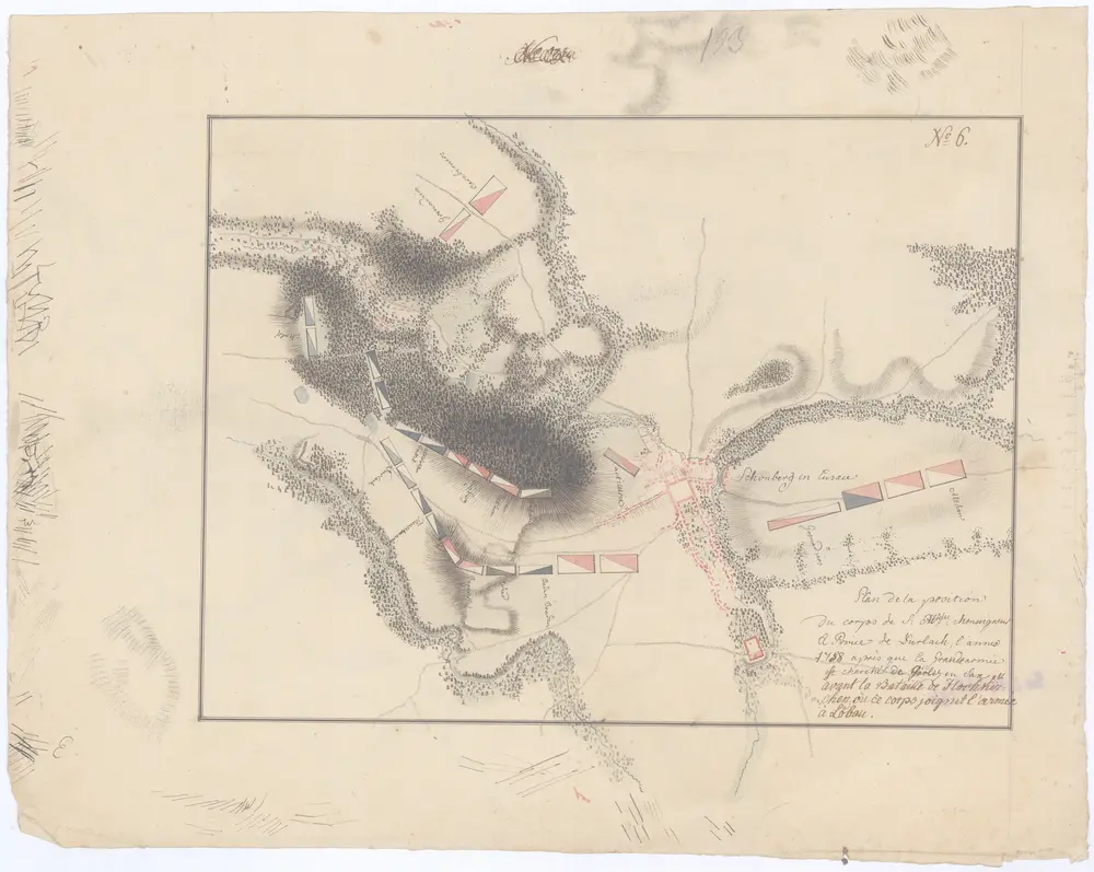 Plan de la Position du corps de S. [...] monsigneur le Prince de Durlach