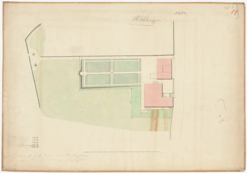 Kilchberg: Pfarrhaus und Umgebung; Grundriss (Nr. 14)