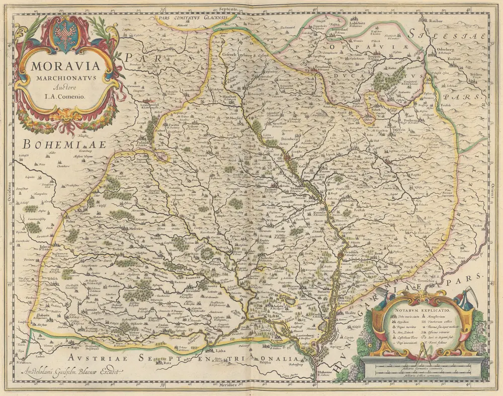 Moravia Marchionatus [Karte], in: Le théâtre du monde, ou, Nouvel atlas contenant les chartes et descriptions de tous les païs de la terre, Bd. 1, S. 219.