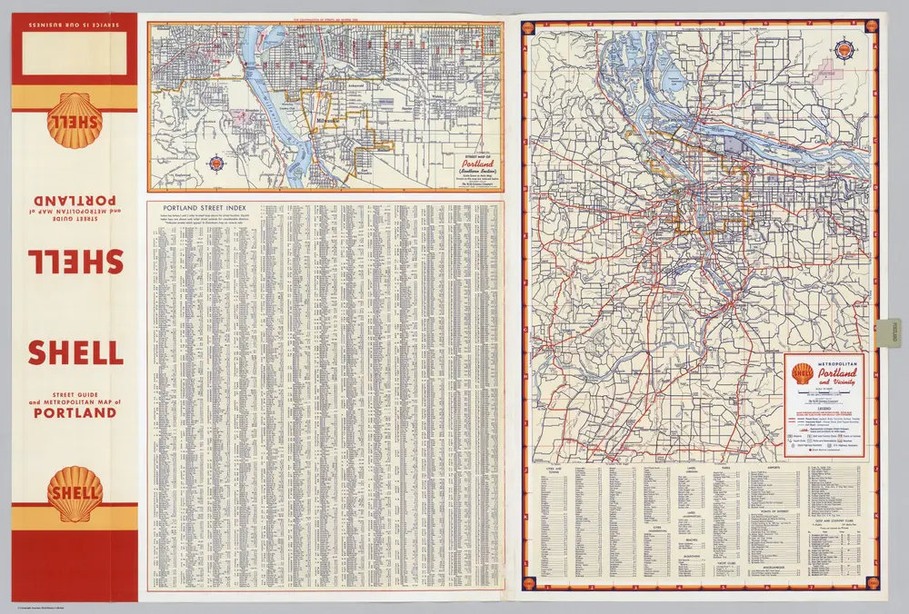 Street Map of Portland (Southern Section).  Metropolitan Portland and Vicinity.