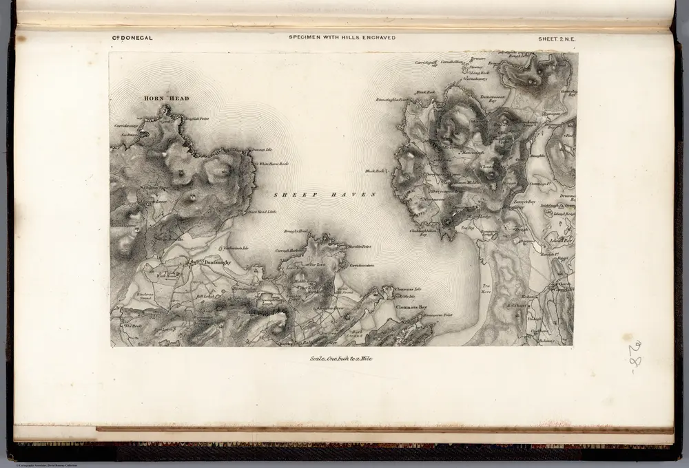 Co. Donegal : Specimen with hills engraved