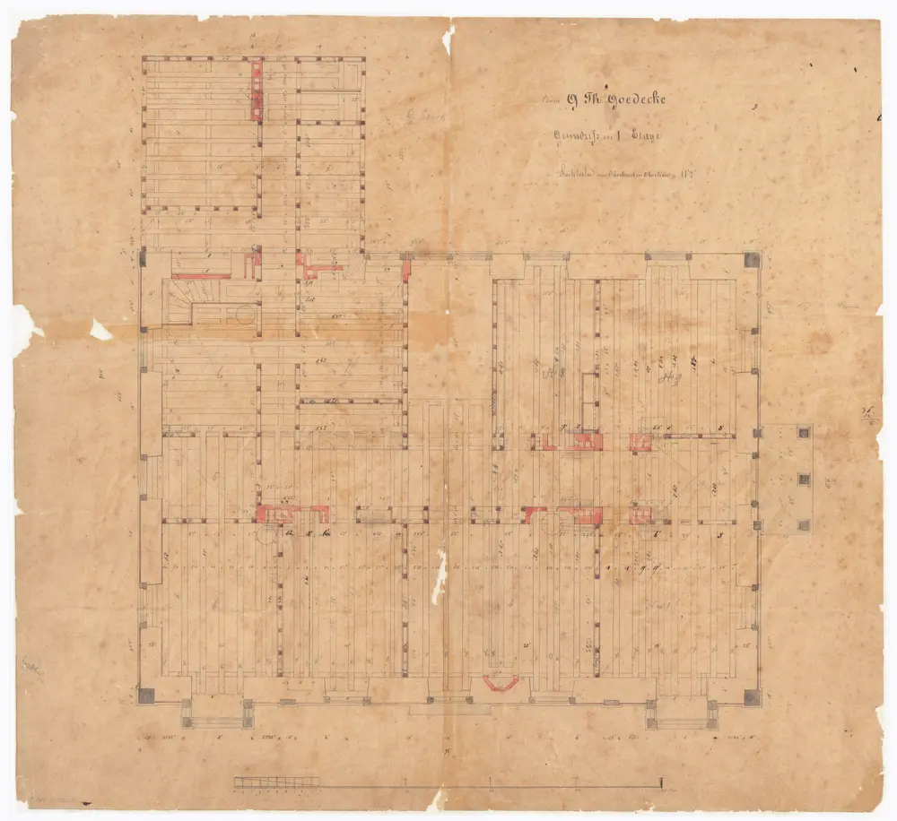 Goedecke-Haus, Seefeldstrasse 9: 1. Stock; Grundriss