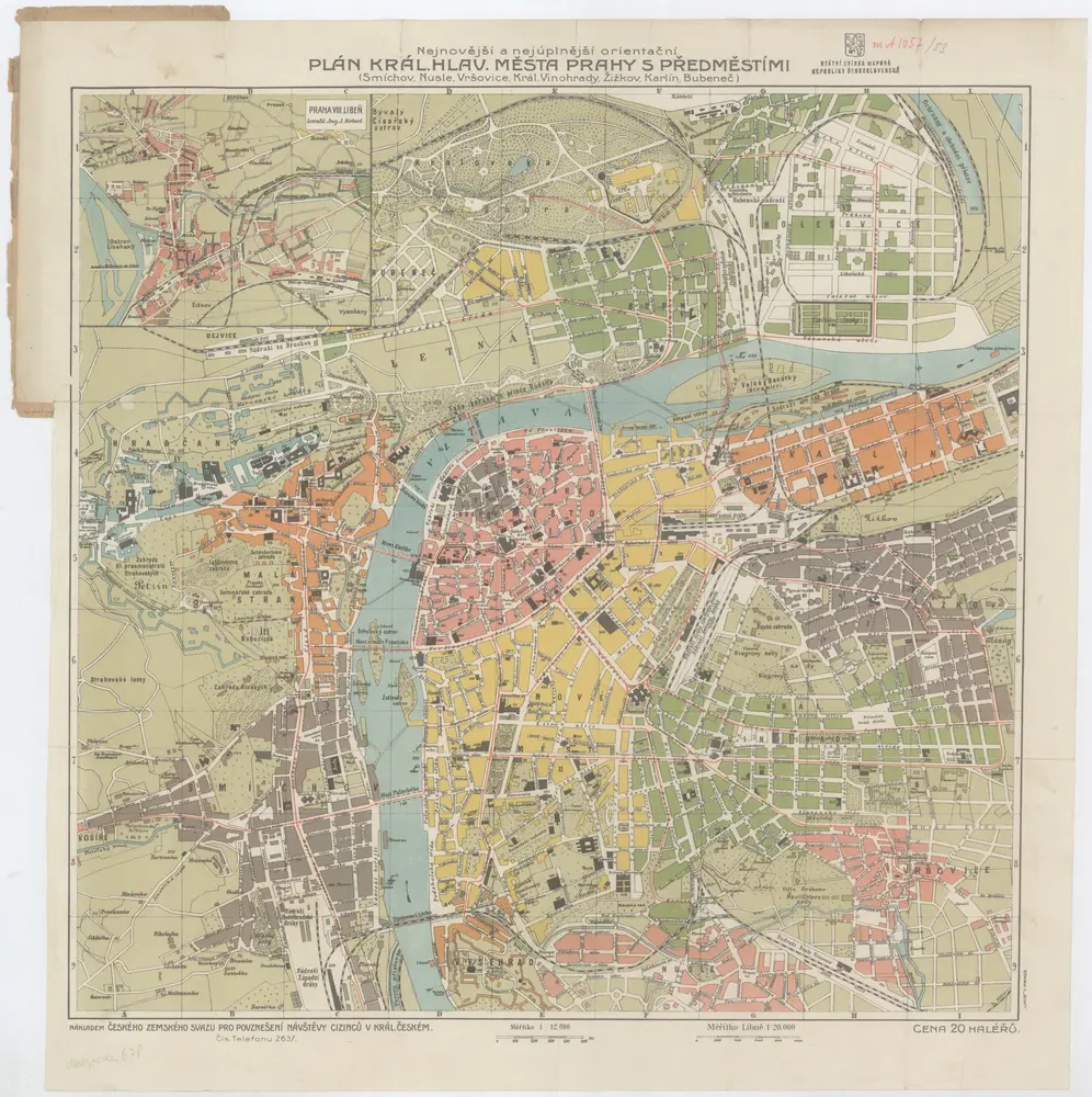 Nejnovější a nejúplnější orientační plán král[ovského] hlav[ního] města Prahy s předměstími