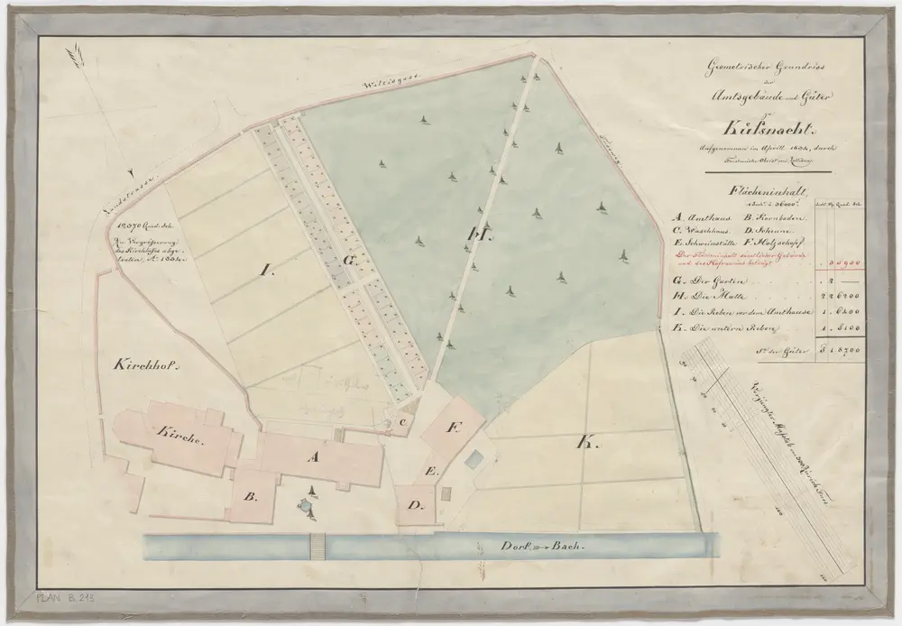 Küsnacht: Amtsgebäude und Güter; Grundriss