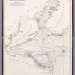 Chart of the entrance of Hudson's River, from Sandy Hook to New York, with the banks, depths of water, sailing-marks, &ca.