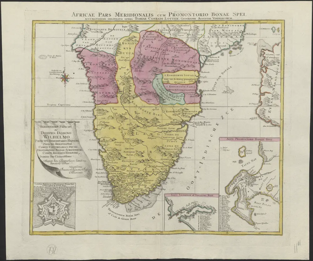 Africae pars meridionalis cum Promontorio Bonae Spei