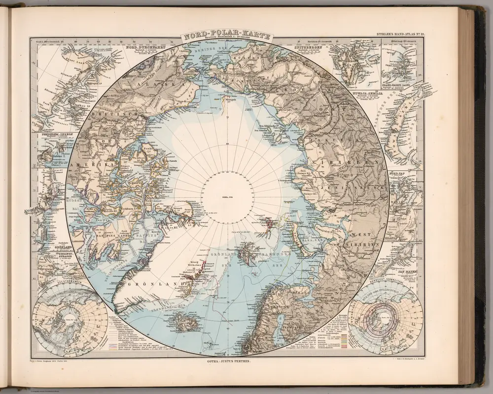 Nord-Polar Karte (Arctic).