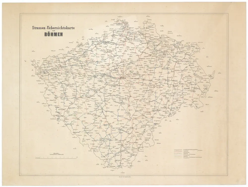 Strassen-Uebersichtskarte von Böhmen
