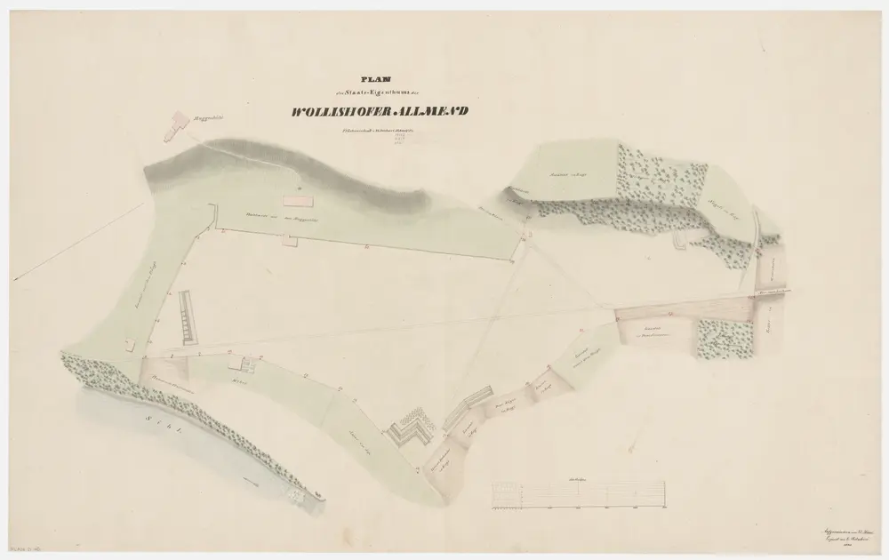Wollishofen: Dem Kanton Zürich gehörende Allmend; Grundriss