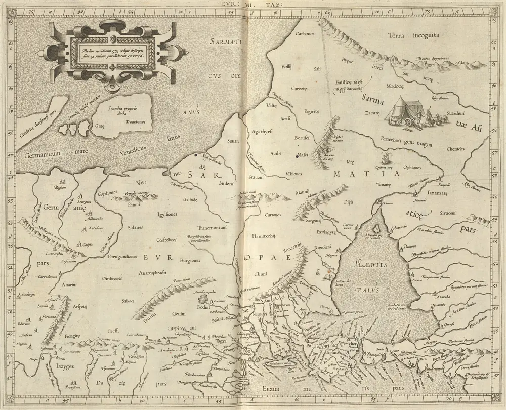 Eur: VIII. Tab: [Karte], in: CL. Ptolemaei Geographiae Libri Octo, S. 183.