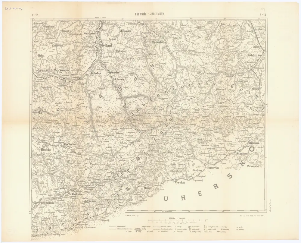 Podrobná mapa Království českého, Markrabství moravského a Vévodství slezského