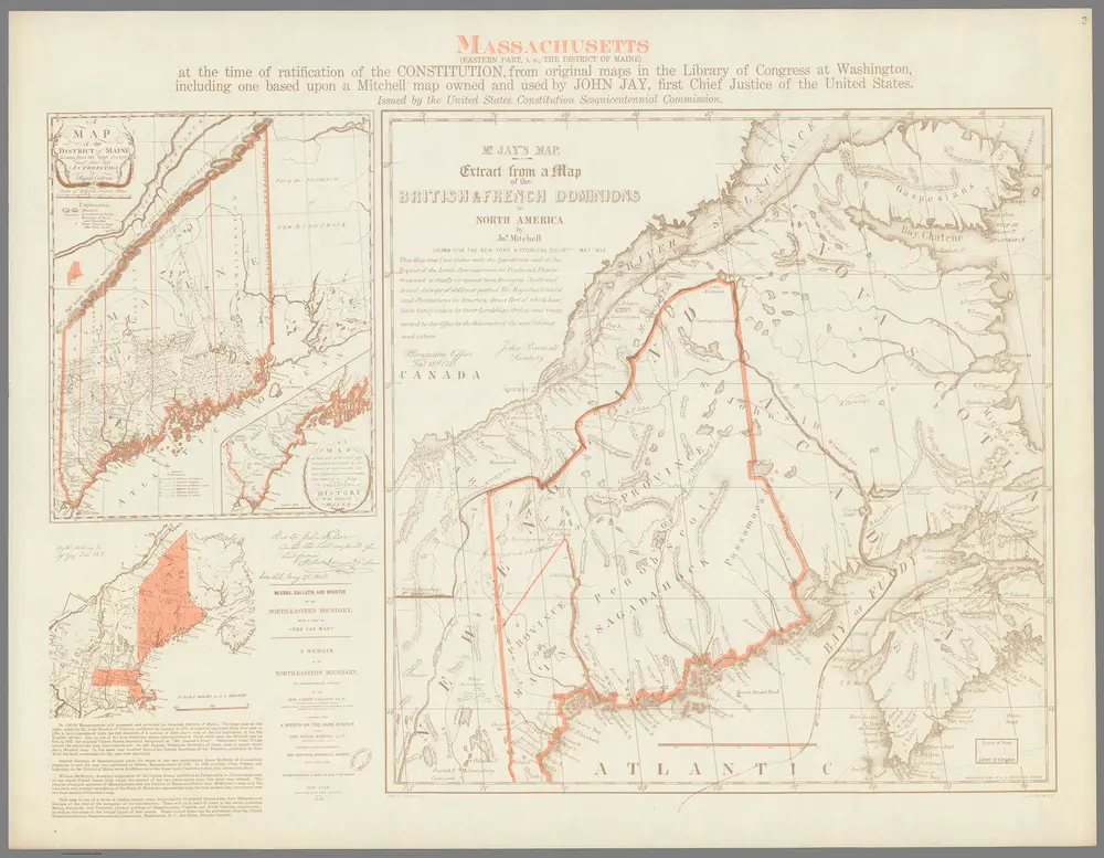 Massachusetts (Eastern part, i.e., The District of Maine) at the time of the ratification of the constitution