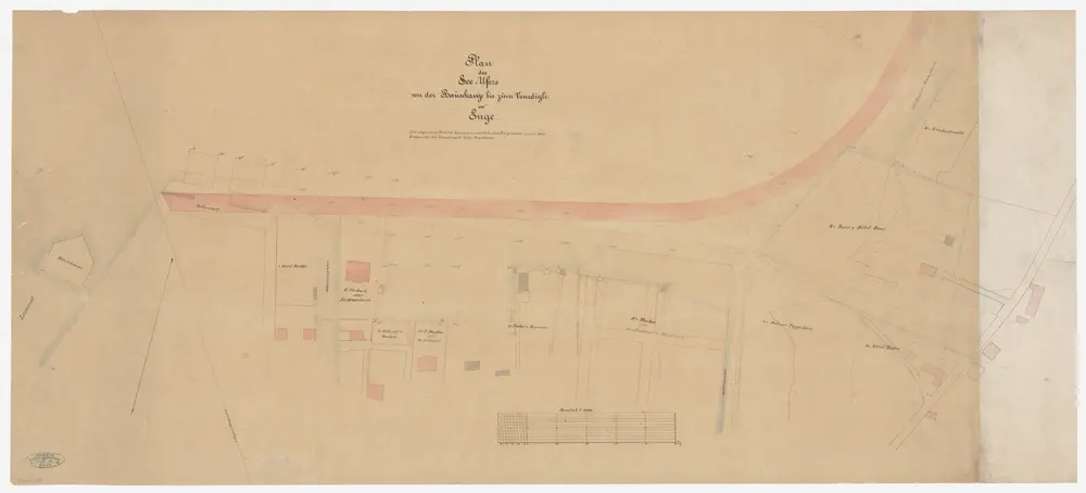 Zürich, Enge: Linkes Zürichseeufer, Bauschanze bis zum Venedigli, projektierte Quartierstrassen; Situationsplan (Zürichsee-Gebiet Nr. 2)