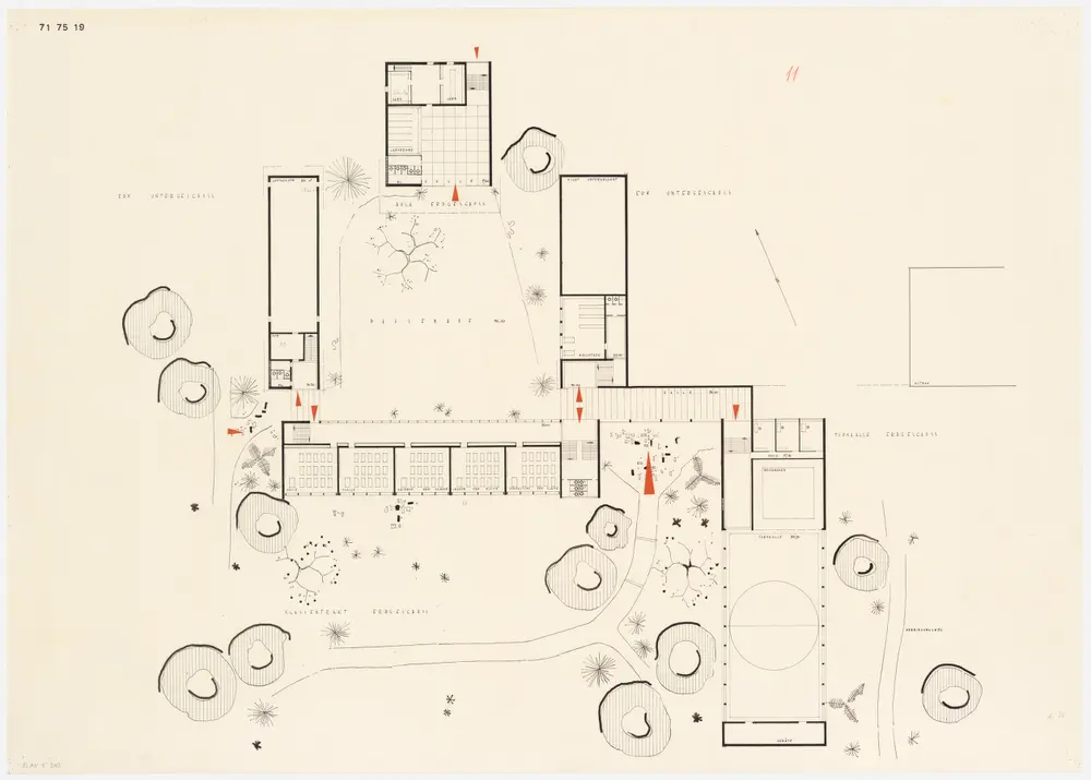 Winterthur: Erweiterung der Kantonsschule; Projekt 717519; Erdgeschoss; Grundriss