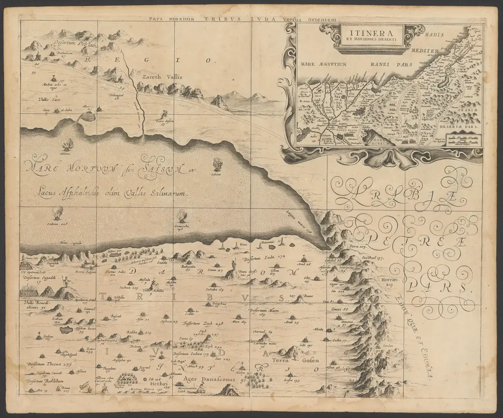 Pars maxima Tribus Iuda versus Orientem. [Karte], in: [Accuratissima orbis antiqui delineatio, sive, Geographia vetus, sacra & profana], S. 24.