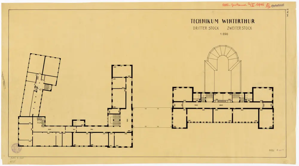 Winterthur: Technikum, 2. und 3. Stock; Grundrisse (Nr. A 5)