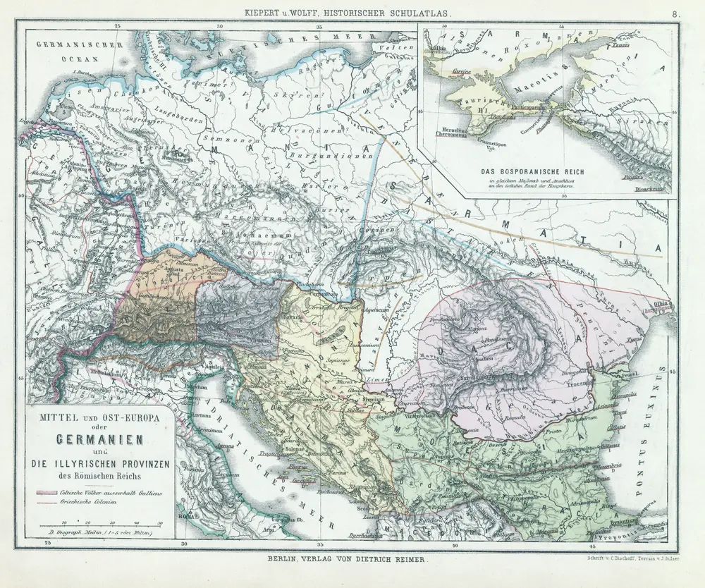 8. Mittel und Ost-Europa oder Germanien und die illyrischen Provinzen des Römischen Reichs